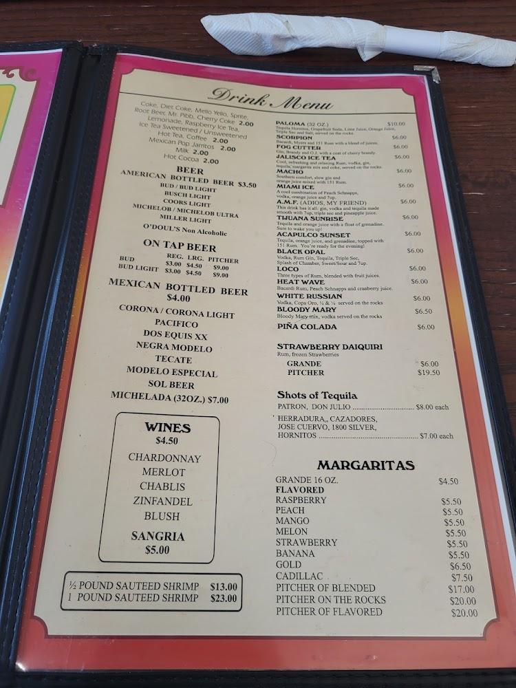 Plaza Mexico Menu image 1